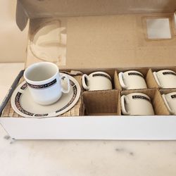 Espresso set of 6 cups and 6 saucers $15