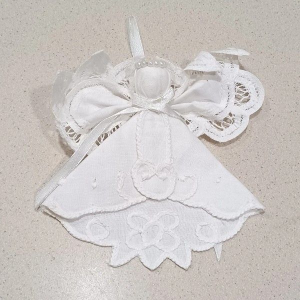 Vintage Lace Angel Ornaments Set 4