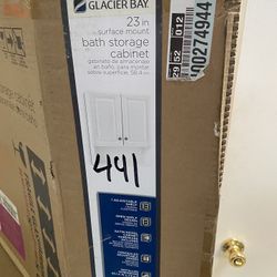 Glacier Bay 23in Surface Mount Bath Storage Cabinet 