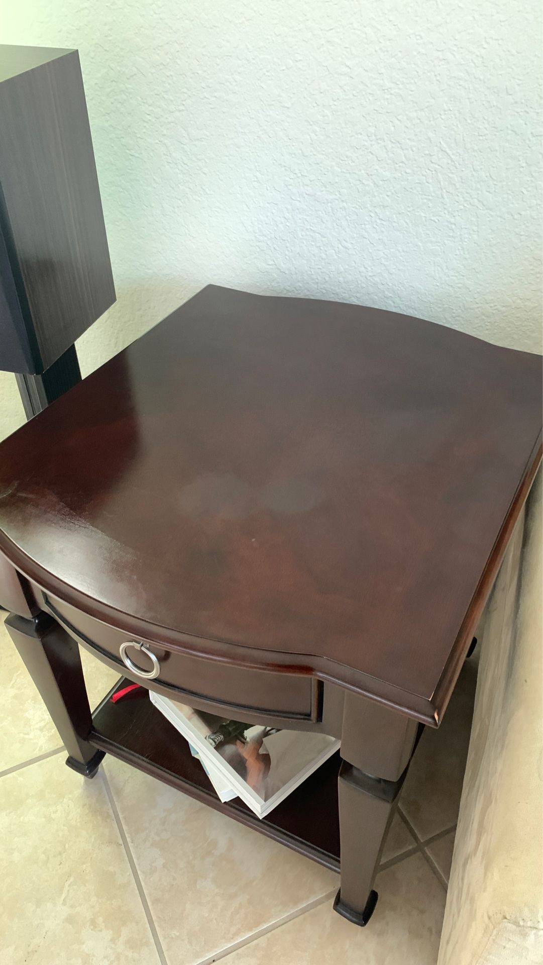 Dark Brown wooden side table