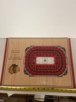 YouTheFan NHL NHL 3D StadiumView Desktop Chicago Blackhawks Wood Grain
