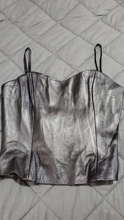 Leather Bustier. New. Size 8 🇺🇸. Zip back.