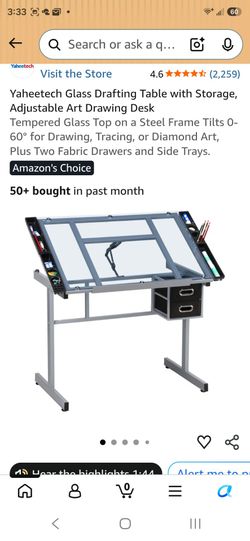 Glass Art/Drafting Desk