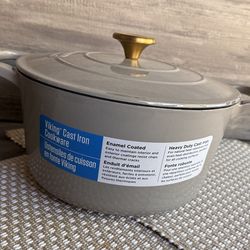 ✨ Viking 5 Qt Enameled Cast Iron Dutch Oven – Slate Gray – NEW ✨
