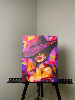 Original Painting - One of a kind - Under the Brim