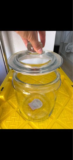 Clear Glass Storage Jar with Lid