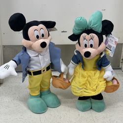 Disney Easter Mickey Mouse & Minnies Mouse door greeter plush