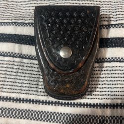 Leather Braided Handcuff Holder