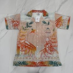 Casablanca Button Sleeve Shirt Silk Fabric Any Colors 