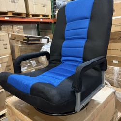 Swivel Gaming Chair 360 Degree Multipurpose Floor Chair Rocker for TV, Reading, Playing Video Games w/Lumbar Support, Armrest Handles, Adjustable Fold