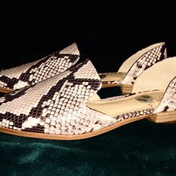 NEW VINCE CAMUTO Bretnie Snake Print D'Orsay Flats