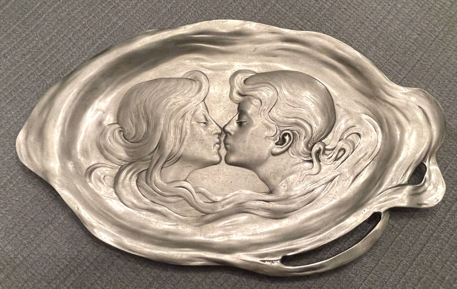 Rare Pewter Wedding Dish (small) Pick Up Only