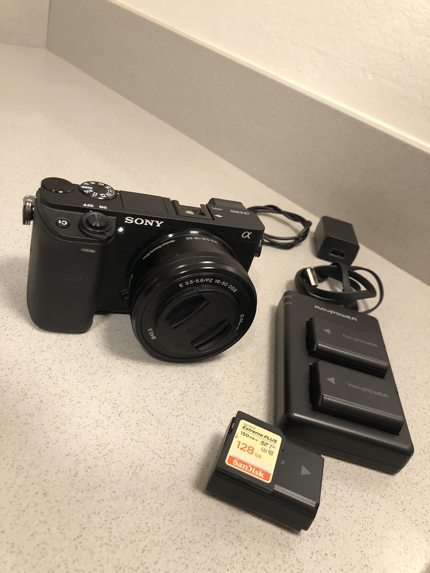 Sony a6300 w/ kit lens and extras like new!