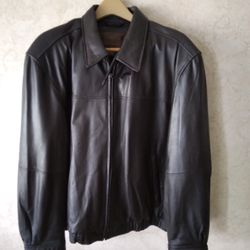 XL Saddlebred Dark Brown Men's Leather Jacket 