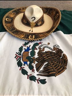 Sombrero Charro and Mexico 🇲🇽 National Flag