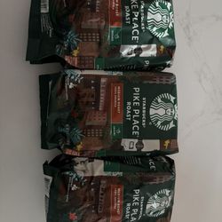 3 Packs of Starbucks pike place ground coffee 32 oz