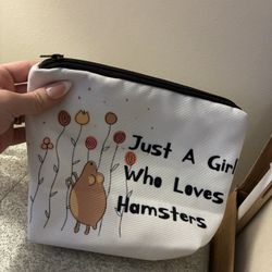“Just A Girl Who Loves Hamsters” Cosmetic Bag