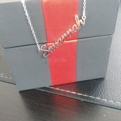 "savannah" Name Plate Sterling Silver 