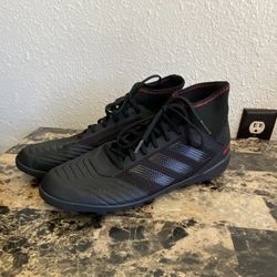 Adidas Predator Soccer Turf Shoes - Black, Men’s US size 9.5