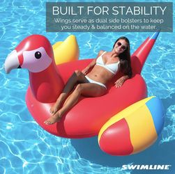 Swimline Giant Inflatable Parrot Float For Swimming Pools