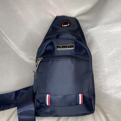 Mens Navy Blue Sling Bag Chest Packs Cross Body Travel Shoulder Backpack NEW