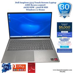 Dell Inspiron 5515 Touchscreen , AMD Ryzen 5, 16GB, 500GB SSD "H91384"