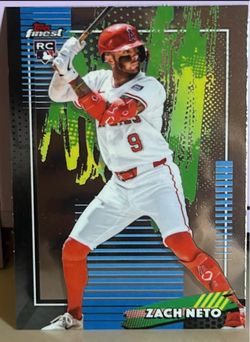 Zach Neto 2026 Topps Finest #38 RC Rookie Refractor Common LA Angels
