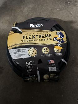 Flexon Flextreme Performance Rubber Garden Hose, 50 ft x 5/8” – New