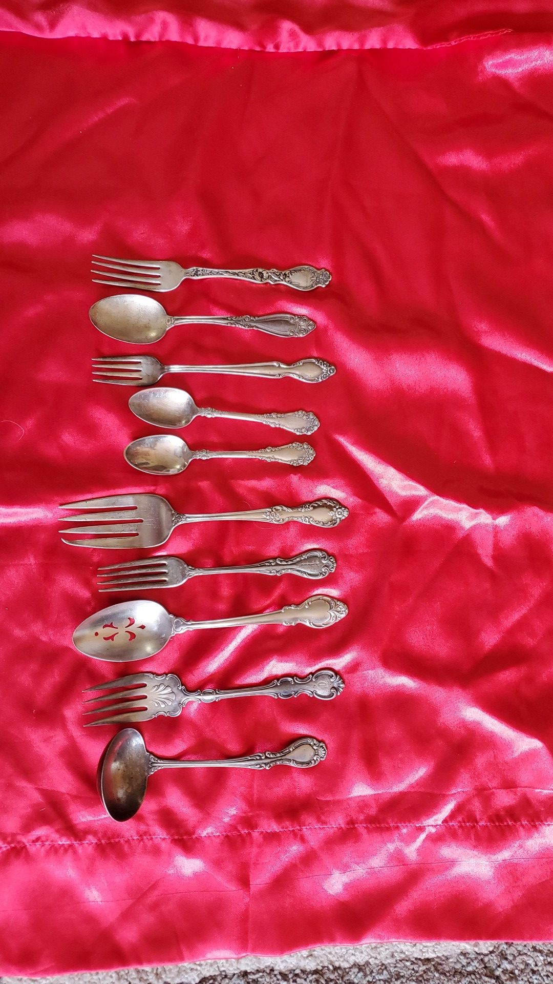 Old silver plated flatware