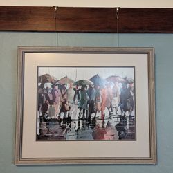 "Seattle Rain Scene" Framed Print by local Seattle artist Danny Mayes