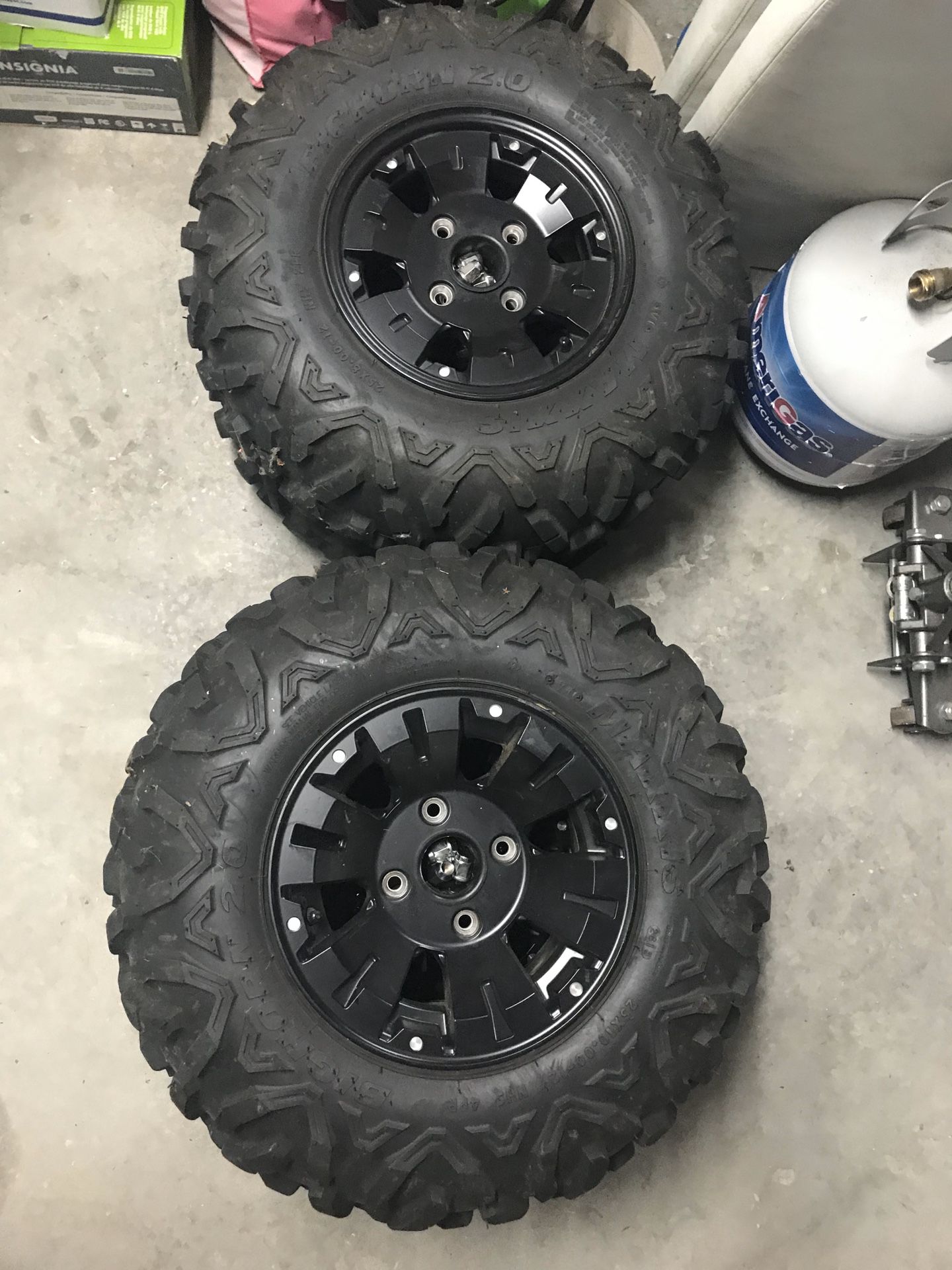 ATV 2018 Yamaha Viking Stock rims and tires 4x110 25x9x12 and 25x10x12