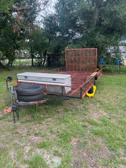 8x16 Utility Trailer with Tool box
