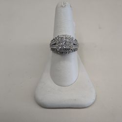 14k White Gold Diamond Ring 7.4 Grams Size 9 Layaway Available 10% Down If You Are Interested Please Ask For Maribel Thank You 