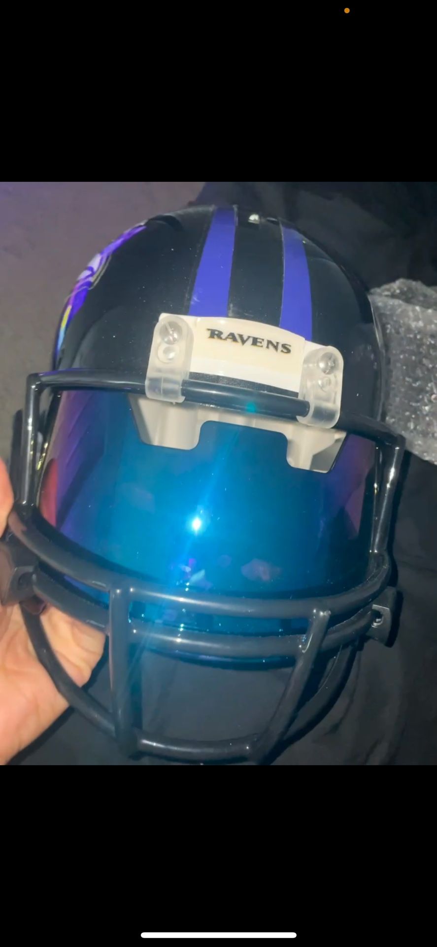 Ray Lewis Autographed Hall Of Fame Ravens Helmet
