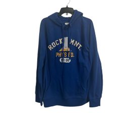Men’s Blue Graphic Hoodie Size Large