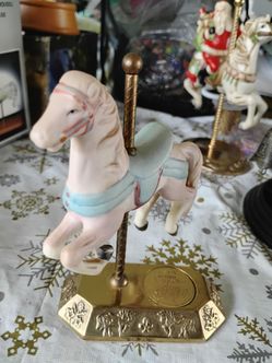 Vintage Porcelain Carousel Horse Figurine