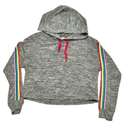 Inspired Hearts Hoodie Womens - Grey/Rainbow