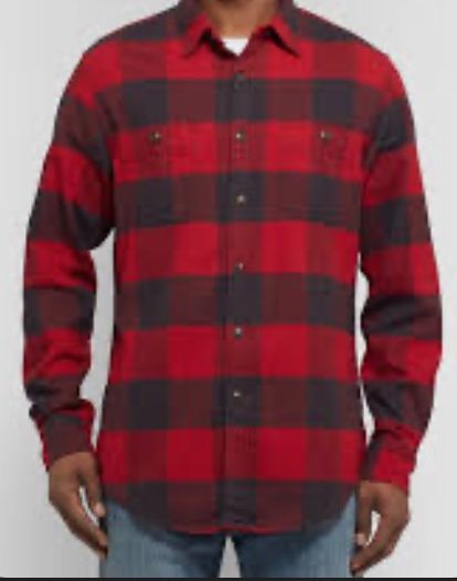JCrew Red Buffalo Men’s Large Flannel Work shirt