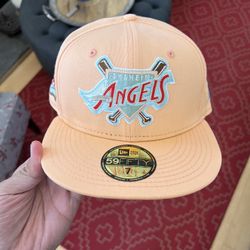New Era Hat Fitted Cap Angels Sneakertown