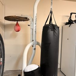 Boxing Bag Stand + Bag And Speed Bag & Accessories