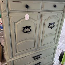Hand, Painted Sage, Wardrobe, Armoire