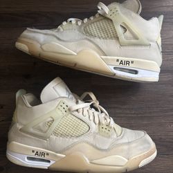 Air Jordan 4 Retro Off White Sail Sz 13 Women’s / 11.5 Mens 