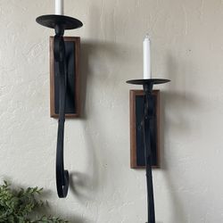 Wood & Metal Wall Sconces 