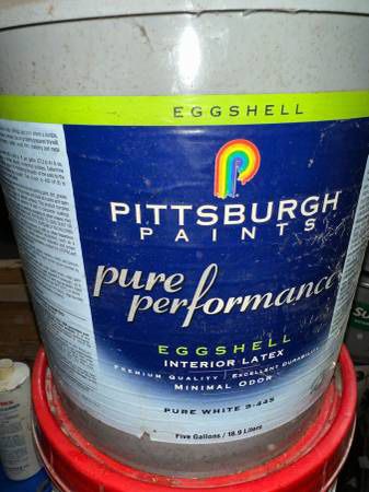 5) Gallon Paint (Color Is White Unless The Can Specifys A Color) 