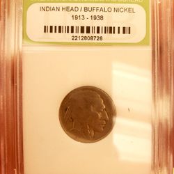 1(contact info removed) Indian Head / Buffalo Nickel - Slabbed INB