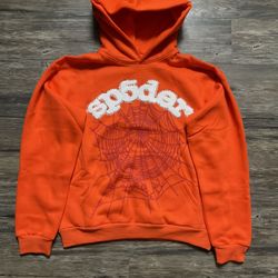 Orange Spider Hoodie Size M