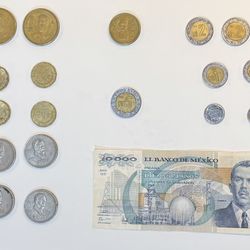 Coins - Old Mexican Currency . Variety Of Coins And Paper . 1(contact info removed). 