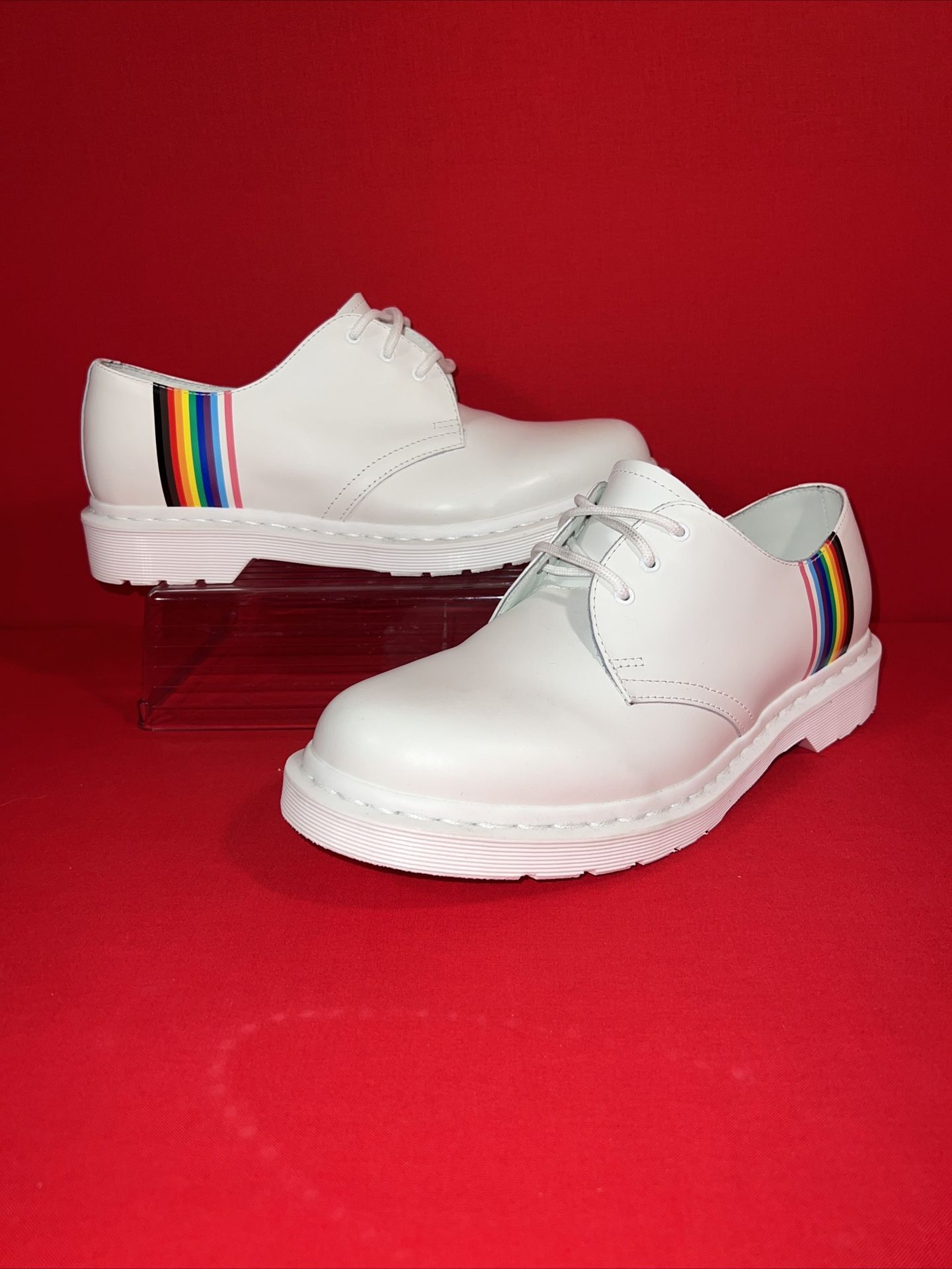 New Doc Dr Martens 1461 For Pride Oxford Shoes White Smooth...