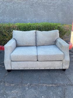 Modern Gray Loveseat Sofa