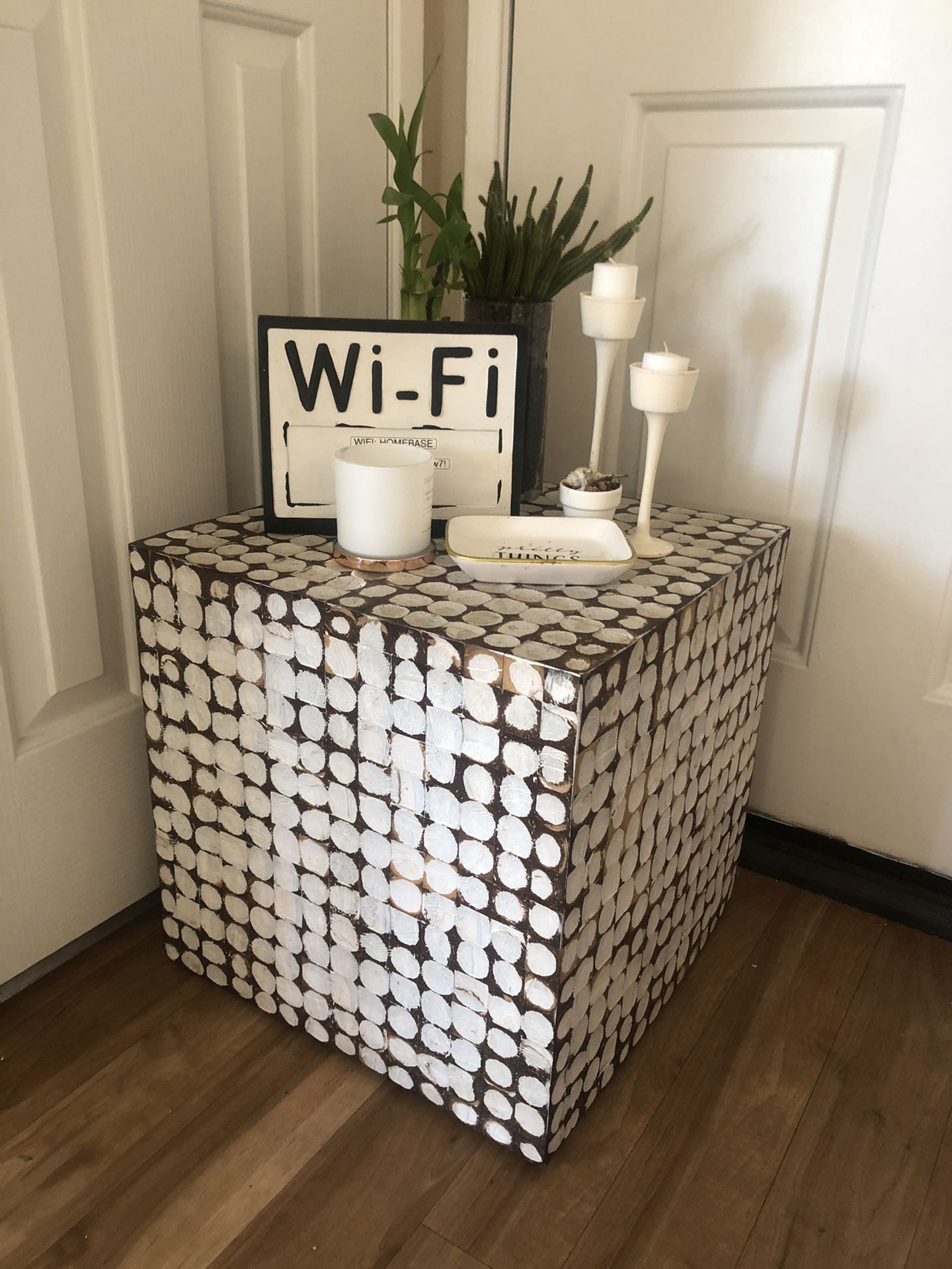 Solid Cube Side Table or Coffee Table